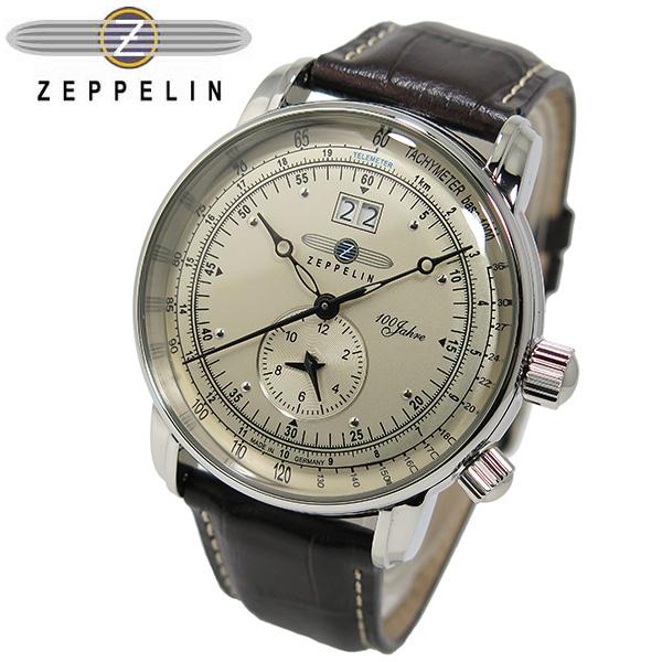 ツェッペリン ZEPPELIN 100周年 記念モデル LZ1 クオーツ メンズ 腕時計 7640-1 アイボリー｜empirewatch｜02