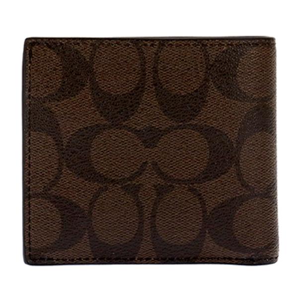 現品限り一斉値下げ Coach コーチ 二つ折り ブラウン F Ma Br 1 メンズ 短財布 財布