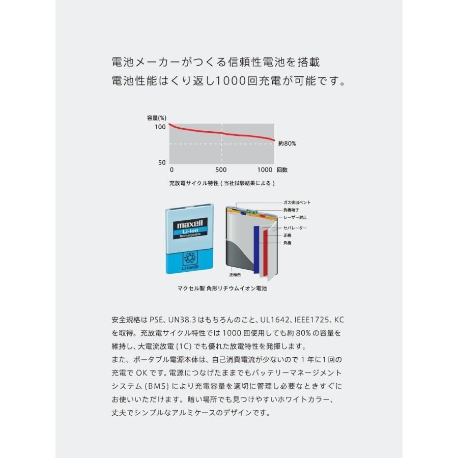 ポータブル電源 マクセル maxell Energy Station エナジーステーション ポータブル蓄電池 MES-TR470 万が一の災害・アウトドアのポータブル電源｜emporio-camp｜04