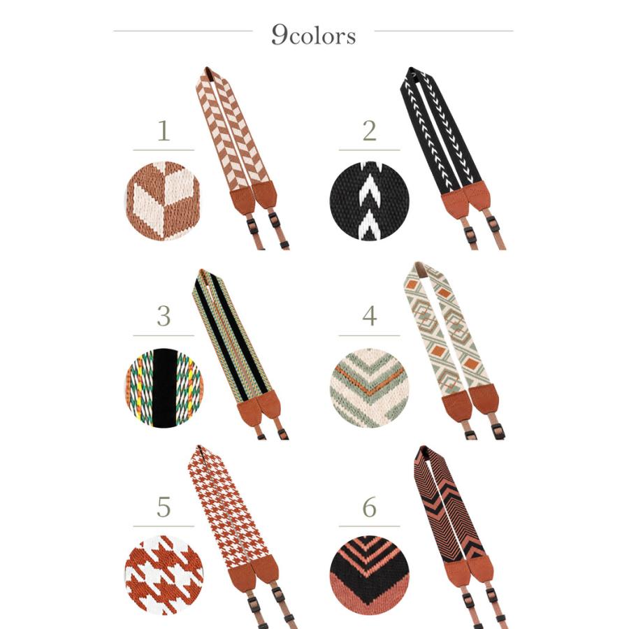 エスニック カメラストラップ ｜  カメラストラップ camera strap カメラすトラップ おしゃれ カメラ用ストラップ ミラーレス カメラ 紐 一眼 デジカメ コンデジ |  | 12