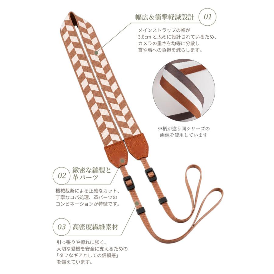 エスニック カメラストラップ ｜  カメラストラップ camera strap カメラすトラップ おしゃれ カメラ用ストラップ ミラーレス カメラ 紐 一眼 デジカメ コンデジ |  | 05