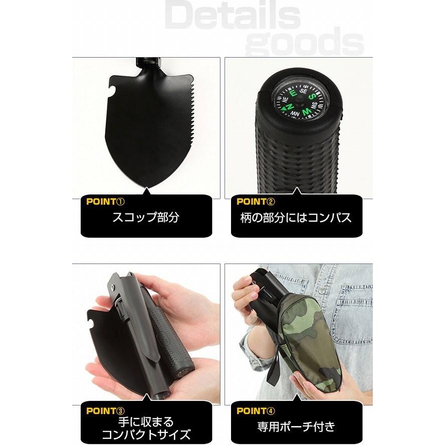 携帯用スコップ スコップ シャベル ショベル アウトドア 便利グッズ ガーデニング 砂場 花壇 潮干狩り キ |  | 06