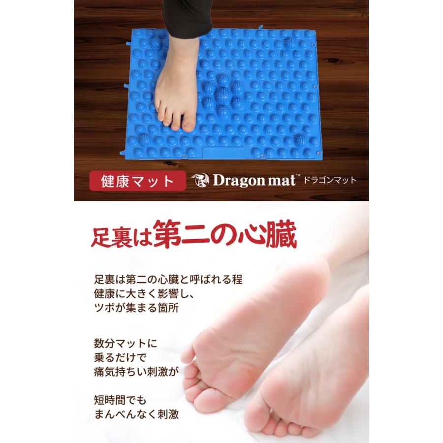 足つぼ 健康マット ドラゴンマット 1枚入り 足つぼ 足つぼマット 足ツボ 足ツボマット 足踏みマット グッズ ツボ押し 痛い 跡が残る  洗える |  | 02