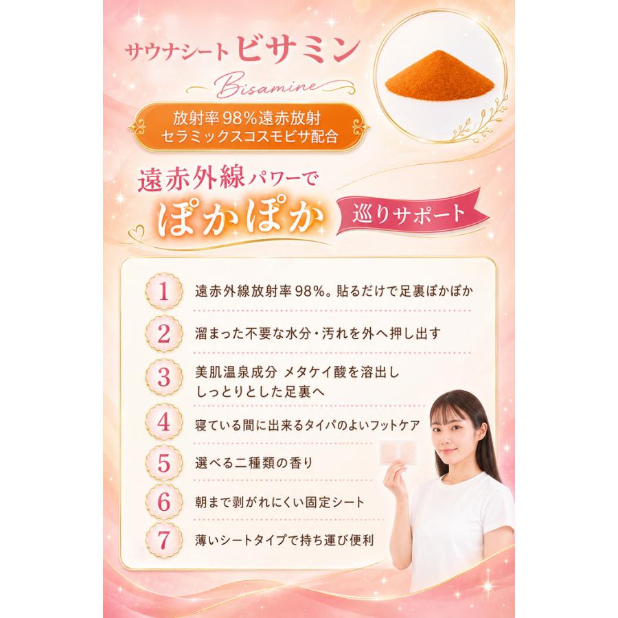 足裏遠赤シート サウナシート ビサミン 遠赤 足 すっきりシート 足 パック リラックス 足 スッキリ 足裏 パック フットケア えんせき足裏シート 人気  貼るタイ |  | 13