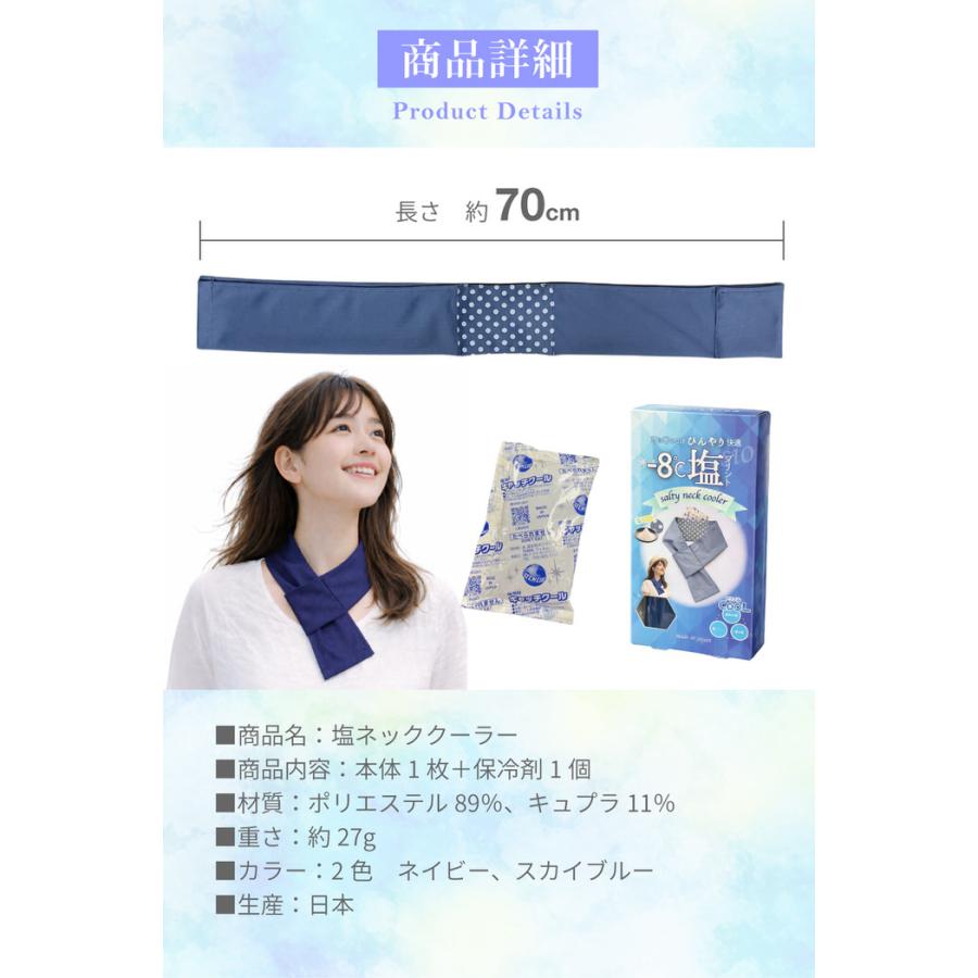 塩 ネッククーラー 首 冷やす 人気 保冷剤 冷却グッズ ネック クーラー クーラー おすすめ 冷却プレート キッズ  布 |  | 10