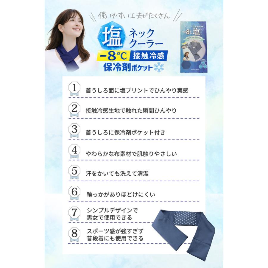 塩 ネッククーラー 首 冷やす 人気 保冷剤 冷却グッズ ネック クーラー クーラー おすすめ 冷却プレート キッズ  布 |  | 14