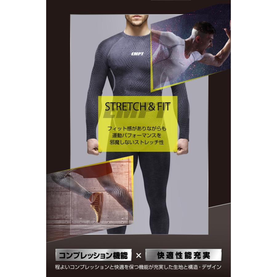 EMPT メンズ コンプレッション ロングタイツ コンプレッションインナー 春 夏 秋 冬 アンダーシャツ アンダーウェア かっこいい 大きいサイズ 小さいサイズ 筋ト |  | 11