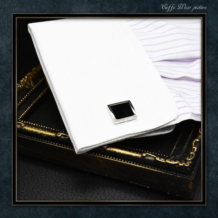 カフス スクエア ブラック カフスリンクス メンズ 紳士 結婚式 ビジネス 付け方 プレゼント 彼氏 人気 セット Cuffs |  | 04