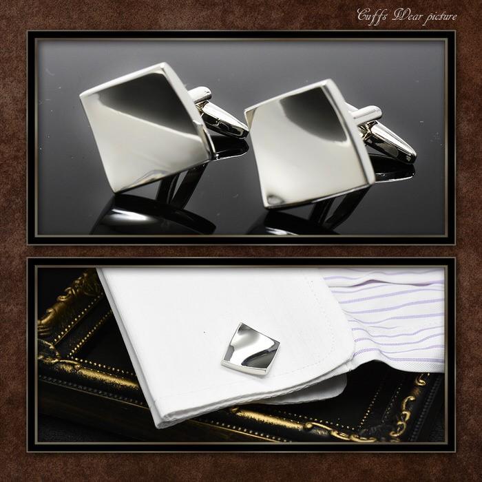 カフス スクエア シルバー カフス メンズ 紳士用 結婚式 スーツ 使い方 プレゼント 父親 お祝い セット 職場 |  | 02
