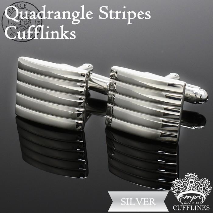 カフス シルバー 正方形 横ストライプ カフス メンズ 紳士小物 結婚式 ビジネス シャツ プレゼント 旦那 ギフト セット 職場 |  | 05