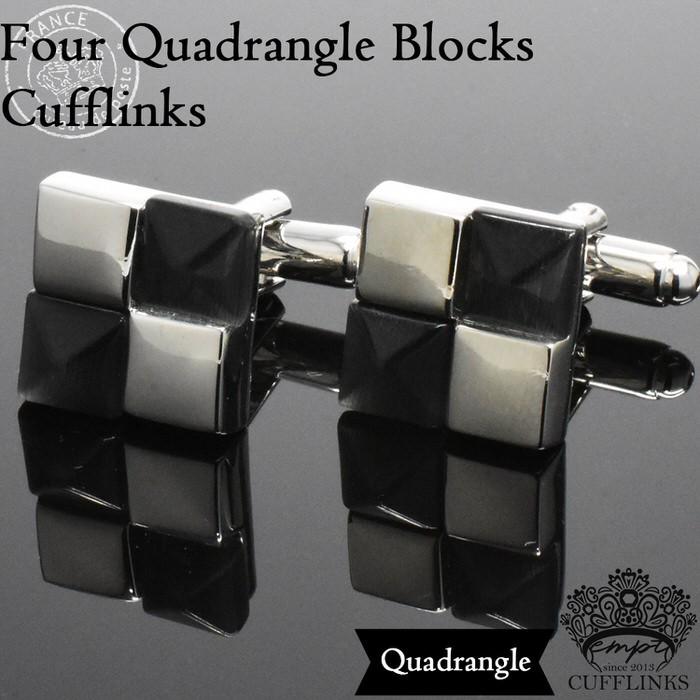 カフス スクエアブロック ブラック カフスボタン メンズ 男性用 結婚式 冠婚葬祭 シャツ プレゼント 同僚 就職祝い セット 袖 |  | 05