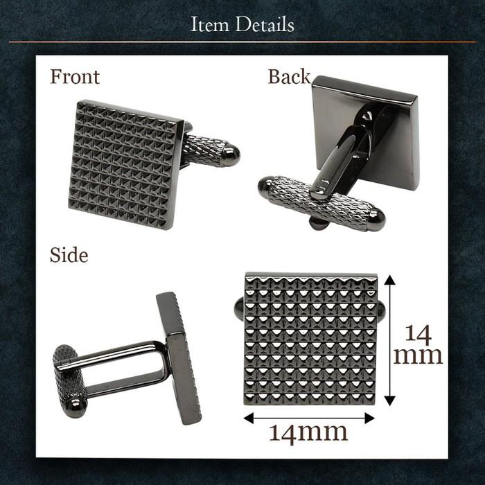 カフス ピラミッド スクエア カフスボタン メンズ 男性 結婚式 パーティー シャツ プレゼント 旦那 贈り物 セット 袖 |  | 03