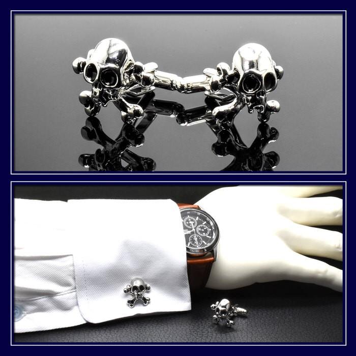 カフス ドクロ 髑髏 カフス メンズ 紳士用 結婚式 スーツ 使い方 プレゼント 父親 お祝い セット 職場 |  | 02