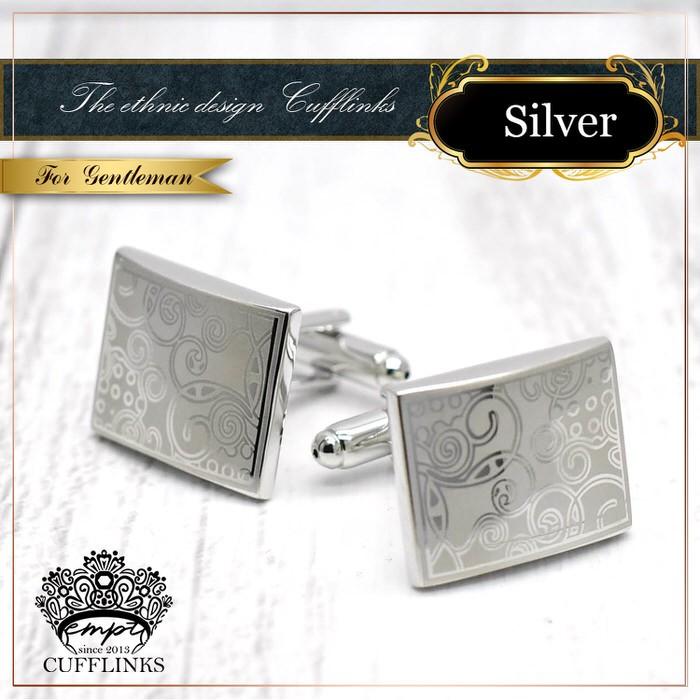 カフス エッジ トライバル柄加工 カフス メンズ 紳士小物 結婚式 ビジネス シャツ プレゼント 旦那 ギフト セット 職場 | 