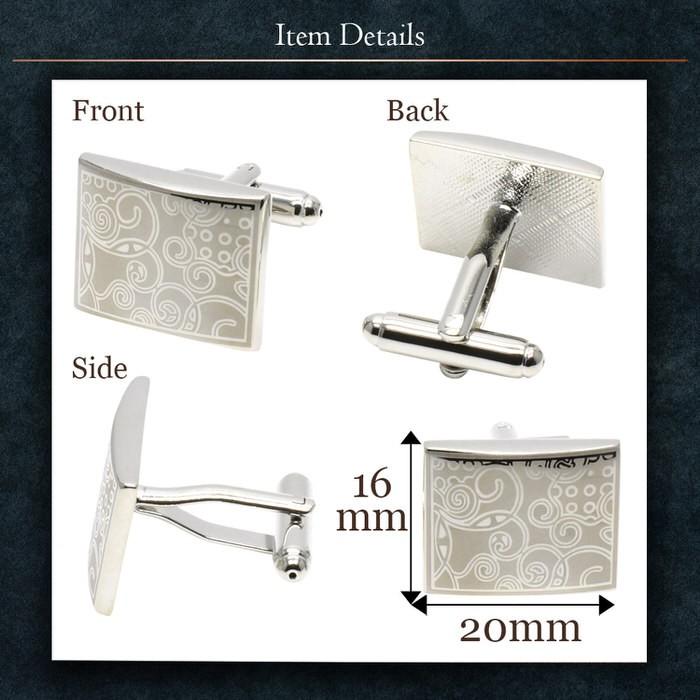 カフス エッジ トライバル柄加工 カフス メンズ 紳士小物 結婚式 ビジネス シャツ プレゼント 旦那 ギフト セット 職場 |  | 03