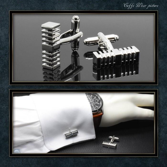 カフス スクエア 長方形 3 カフスボタン メンズ 男性用 結婚式 冠婚葬祭 シャツ プレゼント 同僚 就職祝い セット 袖 |  | 02