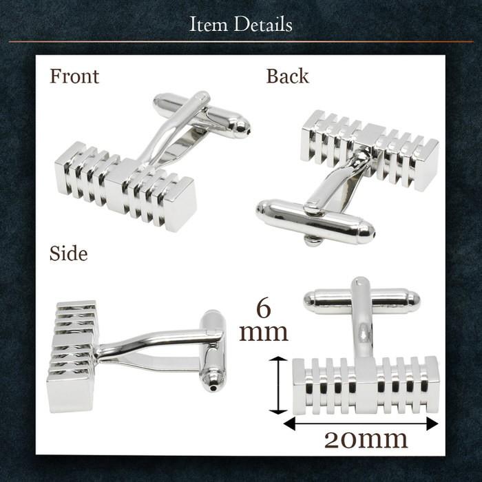 カフス スクエア 長方形 3 カフスボタン メンズ 男性用 結婚式 冠婚葬祭 シャツ プレゼント 同僚 就職祝い セット 袖 |  | 03