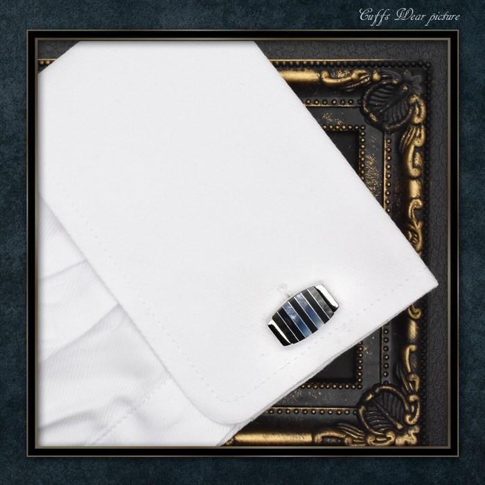 ブラック ストライプ ラグジュアリー カフス カフスボタン メンズ 男性用 結婚式 冠婚葬祭 シャツ プレゼント 同僚 就職祝い セット 袖 |  | 04