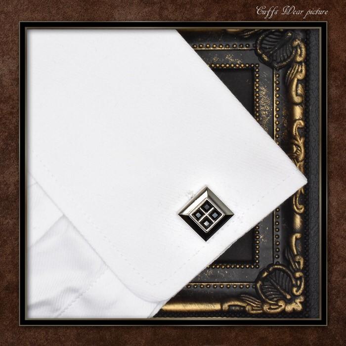 ブラック シルバー フォースクエア カフス カフリンクス メンズ 大人の男 結婚式 パーティー 付け方 プレゼント 上司 ギフト セット ダブルカフス |  | 04