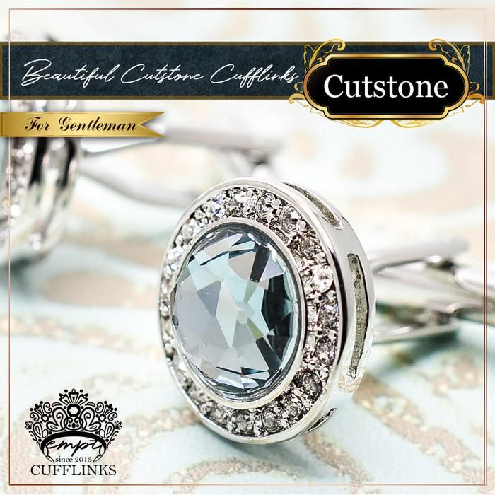 スカイ カットストーン サークル カフス カフスボタン メンズ 男性 結婚式 パーティー シャツ プレゼント 旦那 贈り物 セット 袖 |  | 05