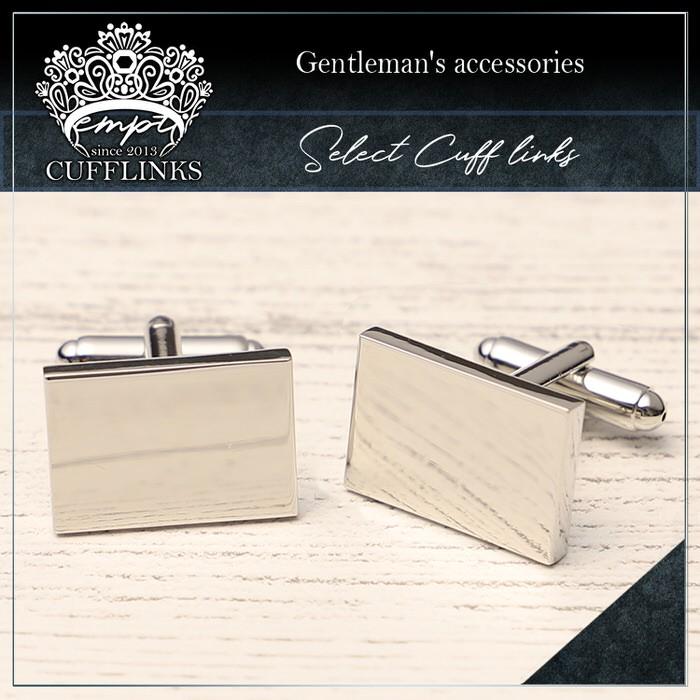 カフス レクタングル シンプル シルバー 銀  カフリンクス メンズ 大人の男 結婚式 パーティー 付け方 プレゼント 上司 ギフト セット ダブルカフス |  | 01