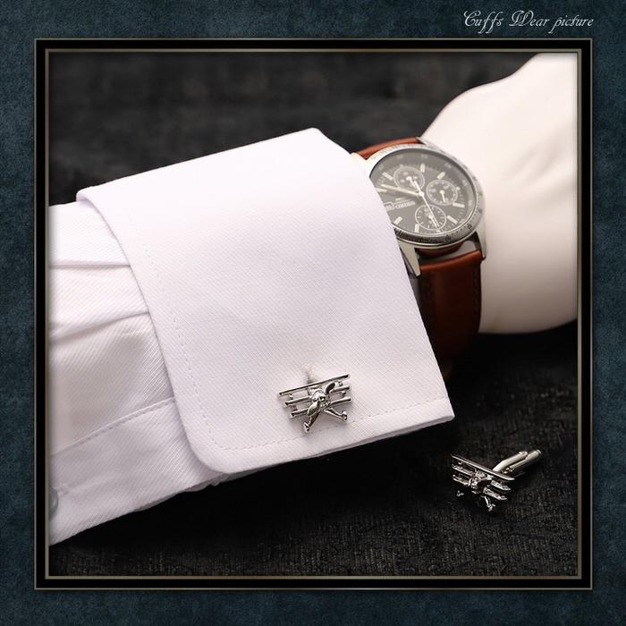 カフス 飛行機 プロペラ シルバー  カフリンクス メンズ 大人の男 結婚式 パーティー 付け方 プレゼント 上司 ギフト セット ダブルカフス |  | 02