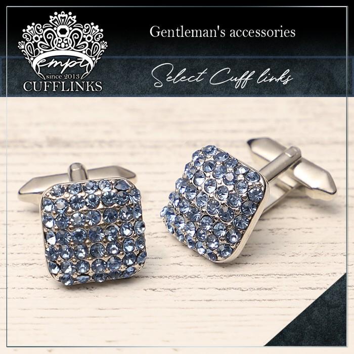 カフス スクエア カットストーン ブルー  カフリンクス メンズ 大人の男 結婚式 パーティー 付け方 プレゼント 上司 ギフト セット ダブルカフス |  | 01
