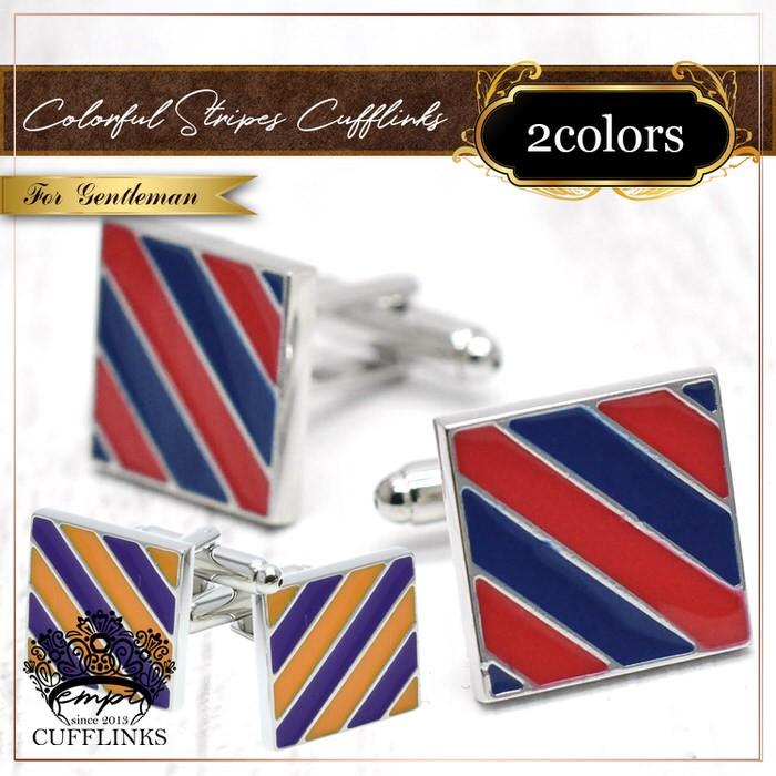 ストライプ ツートン カフス カフリンクス メンズ 大人の男 結婚式 パーティー 付け方 プレゼント 上司 ギフト  ダブルカフス | 