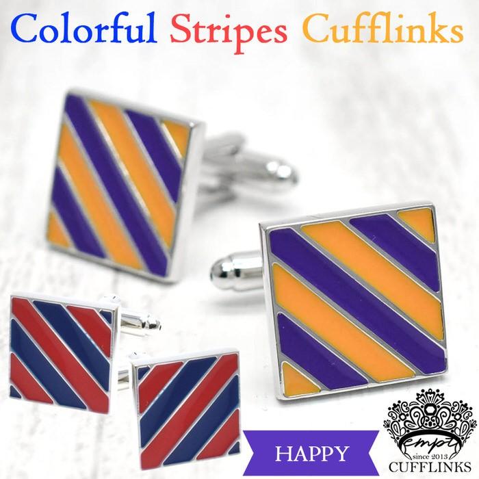 ストライプ ツートン カフス カフリンクス メンズ 大人の男 結婚式 パーティー 付け方 プレゼント 上司 ギフト  ダブルカフス |  | 06