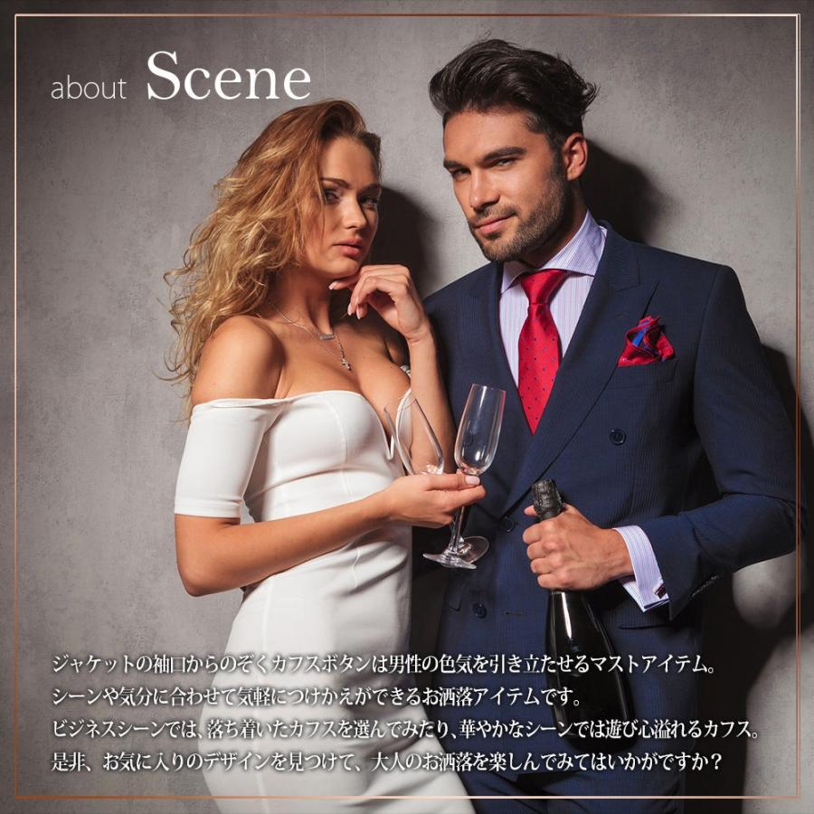 シルバー模様柄カフス1 カフリンクス メンズ 大人の男 結婚式 パーティー 付け方 プレゼント 上司 ギフト セット ダブルカフス |  | 09