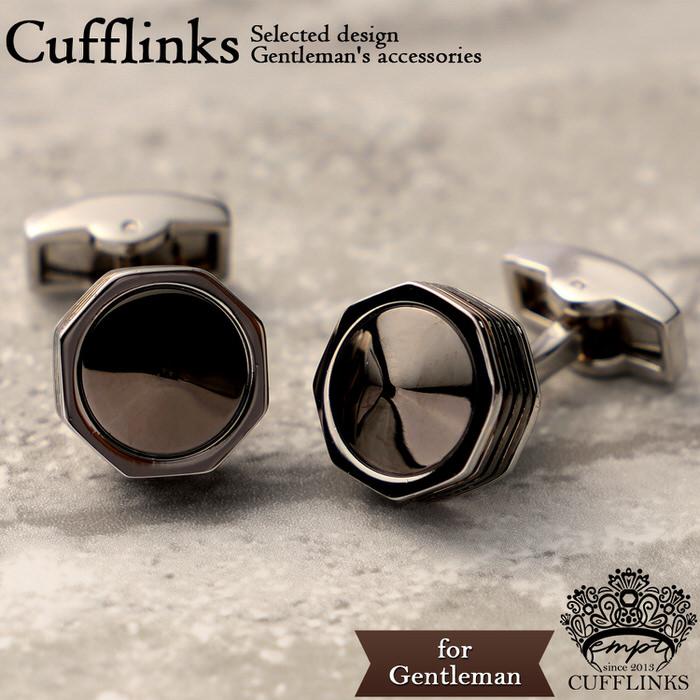 オクタゴン デザイン カフス シルバー 銀  カフスリンクス メンズ 男 結婚式 誕生日 使い方 プレゼント 彼氏 人気 セット Cuffs | 