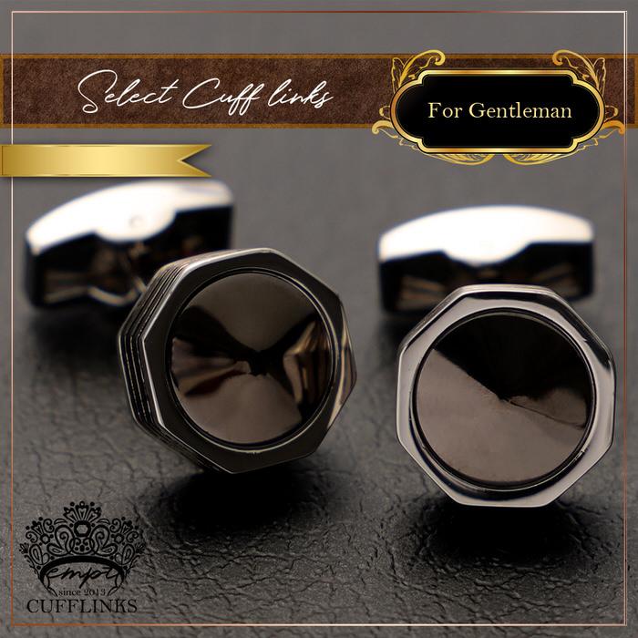 オクタゴン デザイン カフス シルバー 銀  カフスリンクス メンズ 男 結婚式 誕生日 使い方 プレゼント 彼氏 人気 セット Cuffs |  | 03