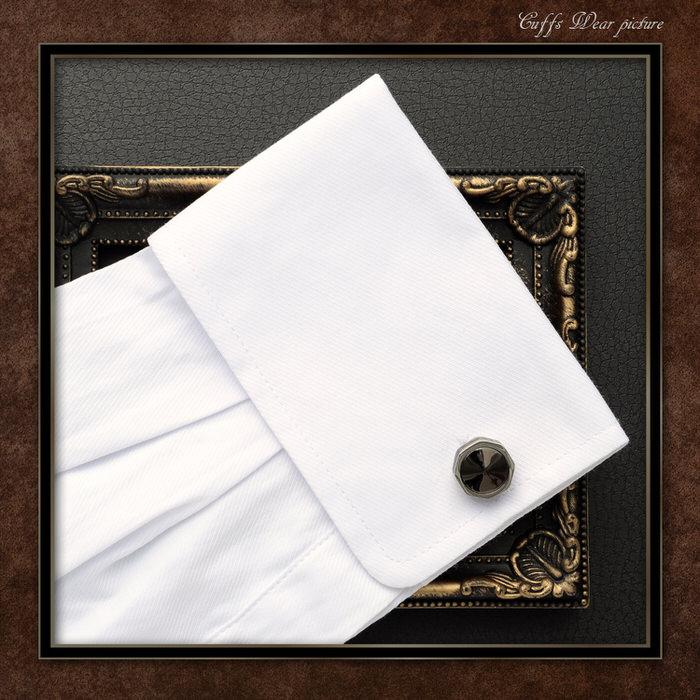 オクタゴン デザイン カフス シルバー 銀  カフスリンクス メンズ 男 結婚式 誕生日 使い方 プレゼント 彼氏 人気 セット Cuffs |  | 05