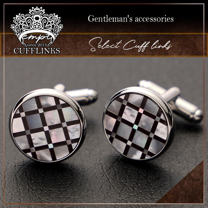 サークル ブラック 黒 シルバー 銀 コンビ デザイン カフス  カフスリンクス メンズ 男 結婚式 誕生日 使い方 プレゼント 彼氏 人気 セット Cuffs |  | 01
