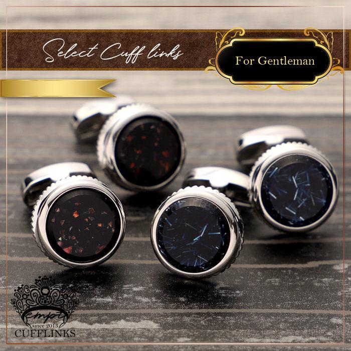 ランダム カットストーン サークル カフス カフス メンズ 男性 結婚式 パーティー シャツ プレゼント 旦那 贈り物  袖 |  | 03