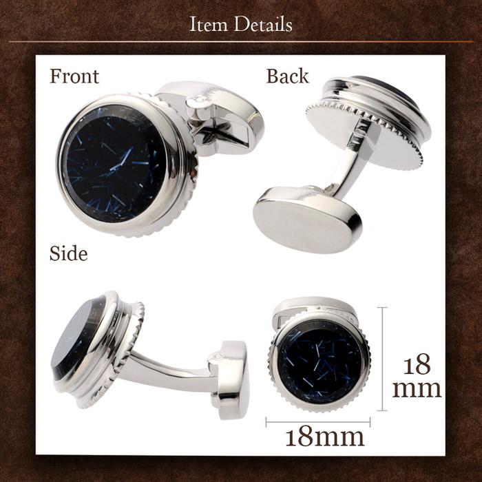 ランダム カットストーン サークル カフス カフス メンズ 男性 結婚式 パーティー シャツ プレゼント 旦那 贈り物  袖 |  | 04