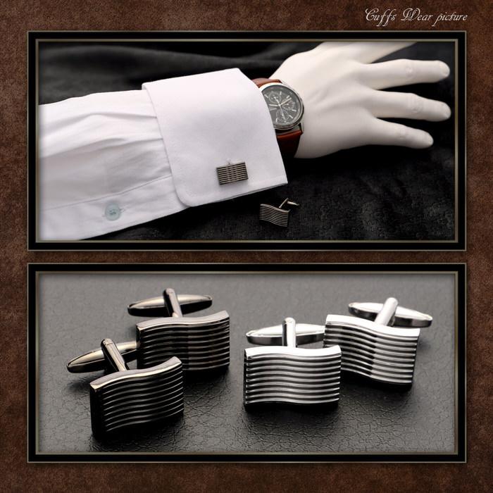 ストライプ パターン デザイン カフス カフスボタン メンズ 男性 結婚式 パーティー シャツ プレゼント 旦那 贈り物  袖 |  | 02