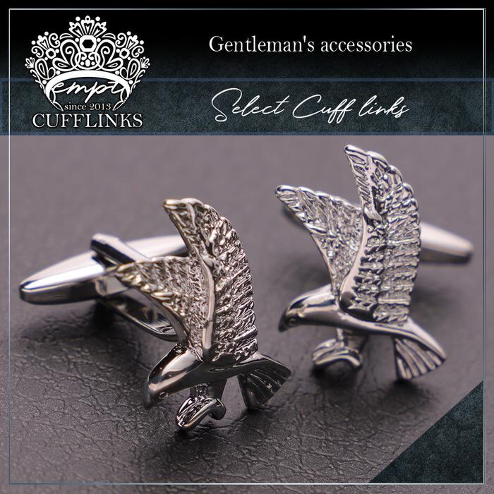 鷹 動物モチーフ カフス シルバー カフスリンクス メンズ 紳士 結婚式 ビジネス 付け方 プレゼント 彼氏 人気 セット Cuffs |  | 01