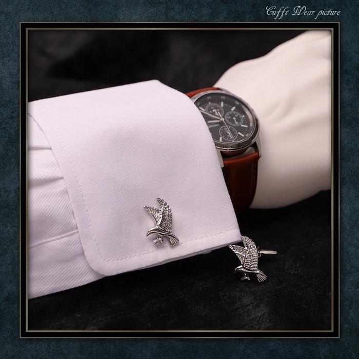 鷹 動物モチーフ カフス シルバー カフスリンクス メンズ 紳士 結婚式 ビジネス 付け方 プレゼント 彼氏 人気 セット Cuffs |  | 02