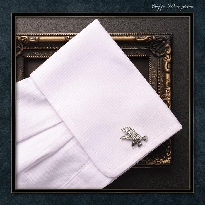 鷹 動物モチーフ カフス シルバー カフスリンクス メンズ 紳士 結婚式 ビジネス 付け方 プレゼント 彼氏 人気 セット Cuffs |  | 05