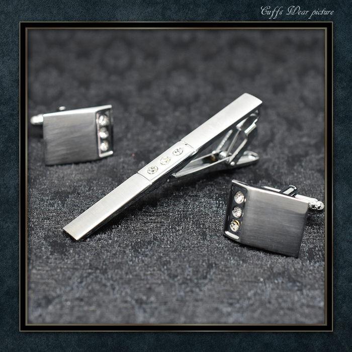 カフス タイピン セット ワンポイント ストーン シルバー カフスリンクス メンズ 紳士 結婚式 ビジネス 付け方 プレゼント 彼氏 人気 セット Cuffs |  | 04