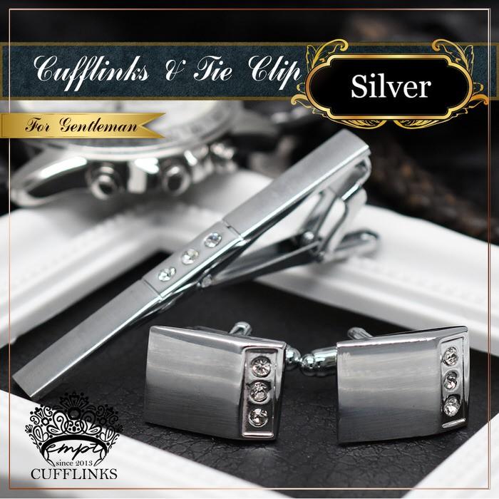 カフス タイピン セット ワンポイント ストーン シルバー カフスリンクス メンズ 紳士 結婚式 ビジネス 付け方 プレゼント 彼氏 人気 セット Cuffs |  | 05