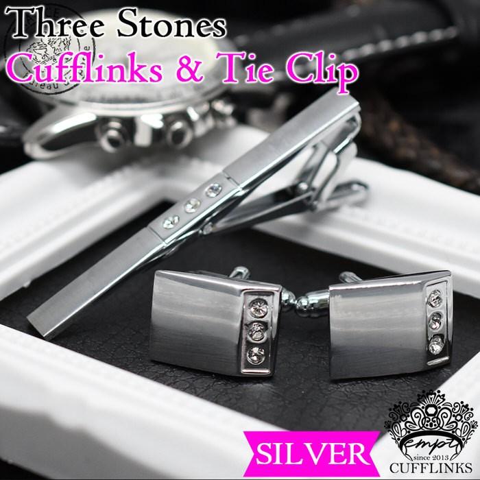 カフス タイピン セット ワンポイント ストーン シルバー カフスリンクス メンズ 紳士 結婚式 ビジネス 付け方 プレゼント 彼氏 人気 セット Cuffs |  | 06