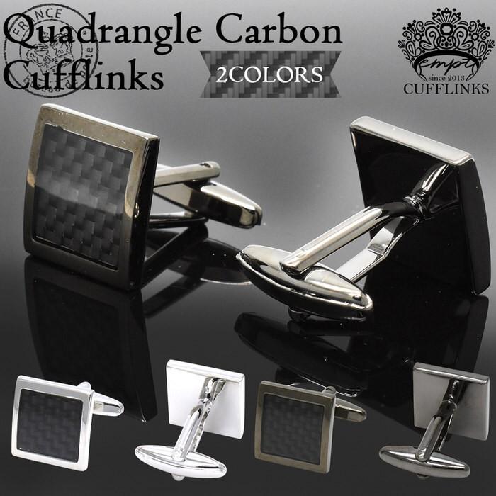 カフス スクエア カーボン調 カフスリンクス メンズ 紳士 結婚式 ビジネス 付け方 プレゼント 彼氏 人気  Cuffs |  | 06