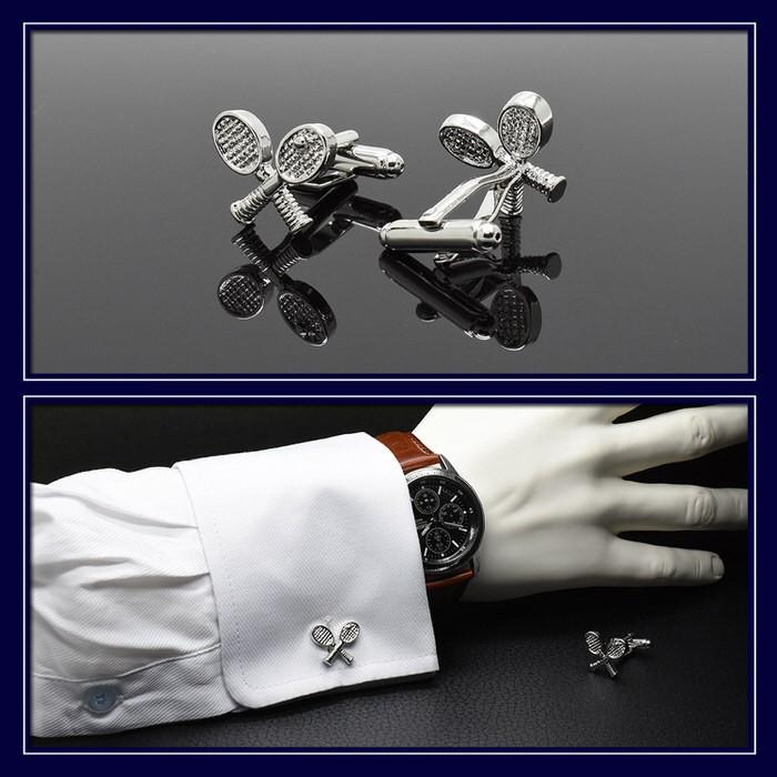 カフス テニスラケット スポーツ カフスボタン カフスボタン メンズ 男性用 結婚式 冠婚葬祭 シャツ プレゼント 同僚 就職祝い セット 袖 |  | 02