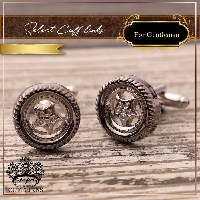 タイヤ ホイール 車 シルバー 銀 グレー 灰 カフリンクス メンズ ビジネスマン 結婚式 誕生日 スーツ プレゼント 上司 ギフト セット ダブルカフス |  | 03