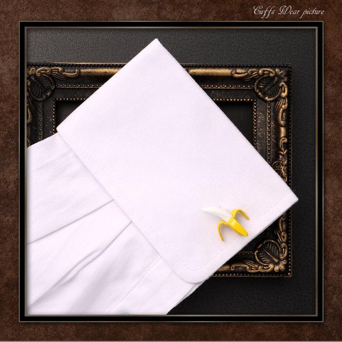 バナナ フルーツ 食べ物 モチーフ イエロー 黄 ホワイト 白 カフリンクス メンズ ビジネスマン 結婚式 誕生日 スーツ プレゼント 上司 ギフト セット ダブルカフ |  | 05
