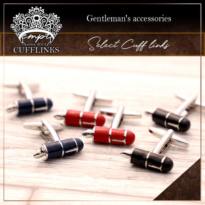 万年筆 ペン 文房具 モチーフ カフス カフスボタン メンズ 男性用 結婚式 冠婚葬祭 シャツ プレゼント 同僚 就職祝い  袖 |  | 01