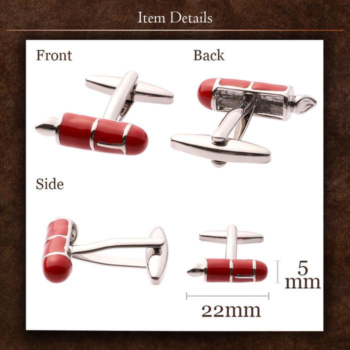 万年筆 ペン 文房具 モチーフ カフス カフスボタン メンズ 男性用 結婚式 冠婚葬祭 シャツ プレゼント 同僚 就職祝い  袖 |  | 04