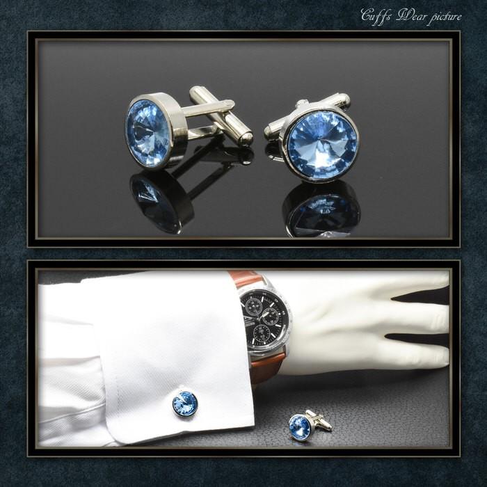 シンプル カットストーン カフス カフリンクス メンズ 大人の男 結婚式 パーティー 付け方 プレゼント 上司 ギフト  ダブルカフス |  | 02